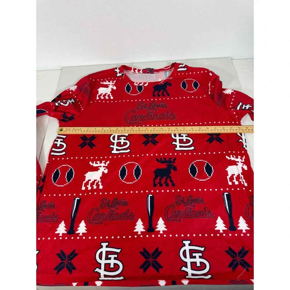 St. Louis Cardinals MLB Christmas‎ Pajama Set Womens XL Red Holiday Moose